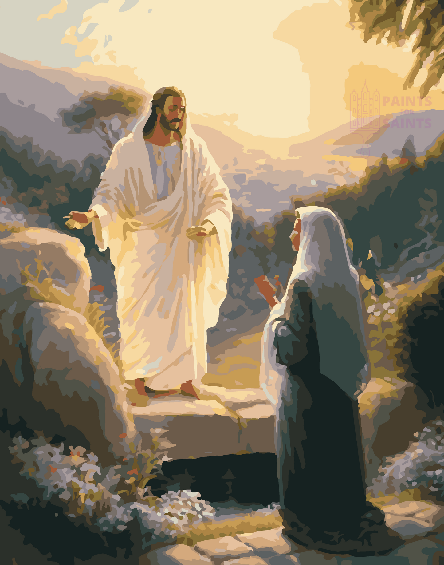 Jesus and Mary Magdalene Paint by Numbers Kit