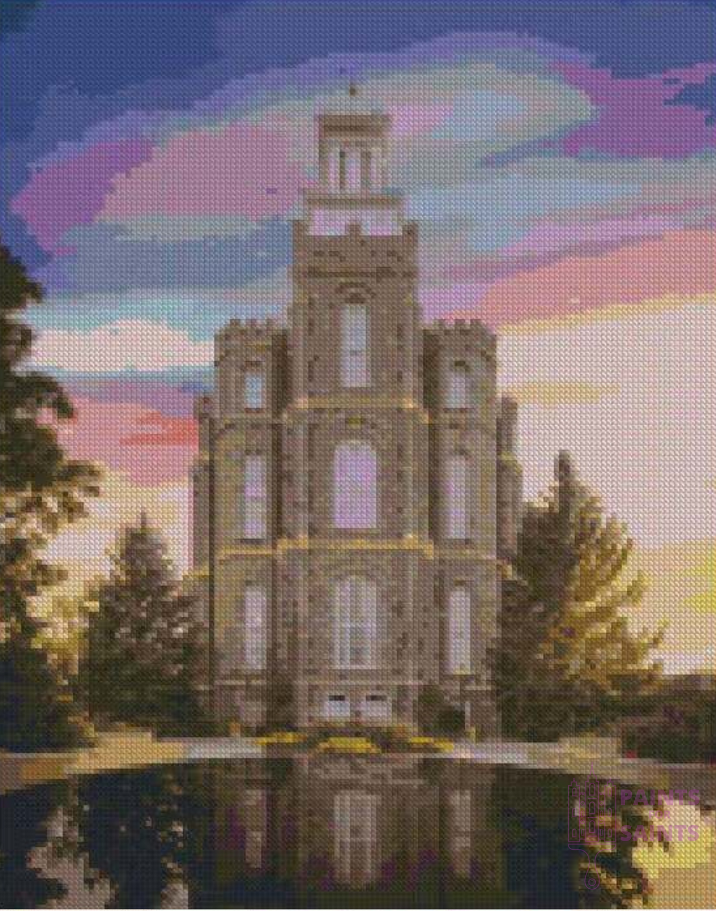 Logan, Utah Temple Diamond Painting Kit
