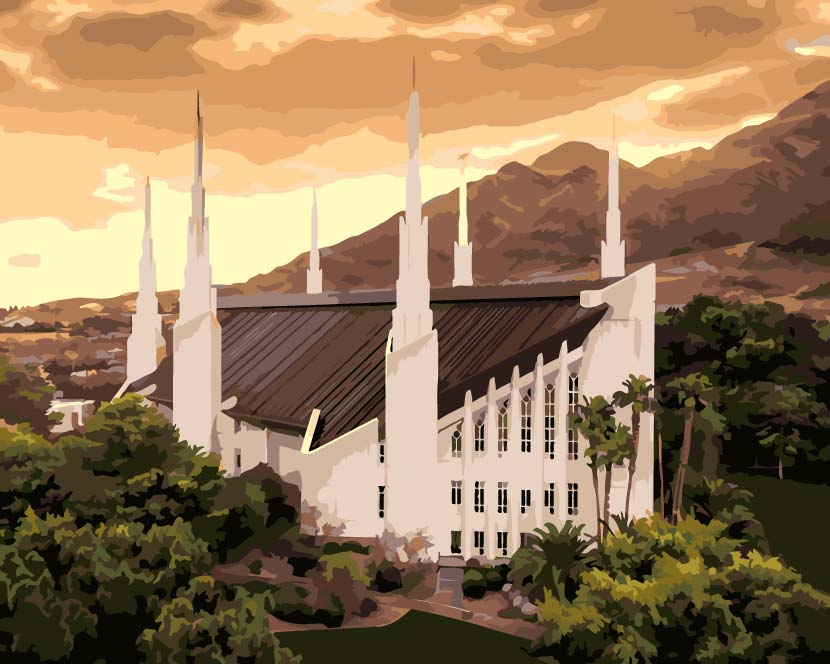 Las Vegas Temple Paint By Numbers - Psaints