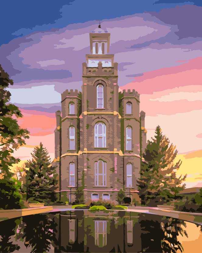 Logan, Utah Temple Paint By Numbers - Psaints
