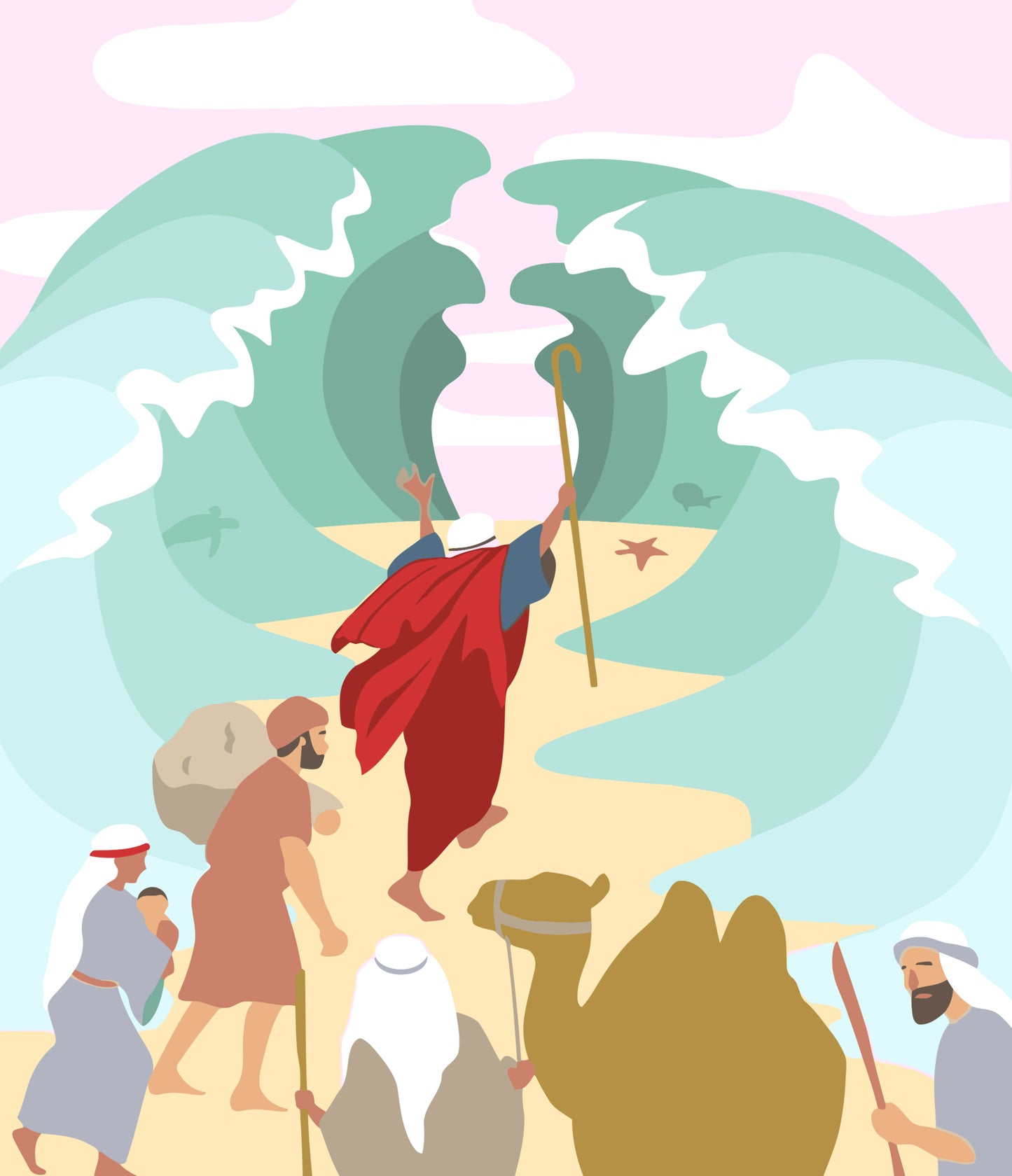 Moses Parting the Red Sea Paint by Numbers