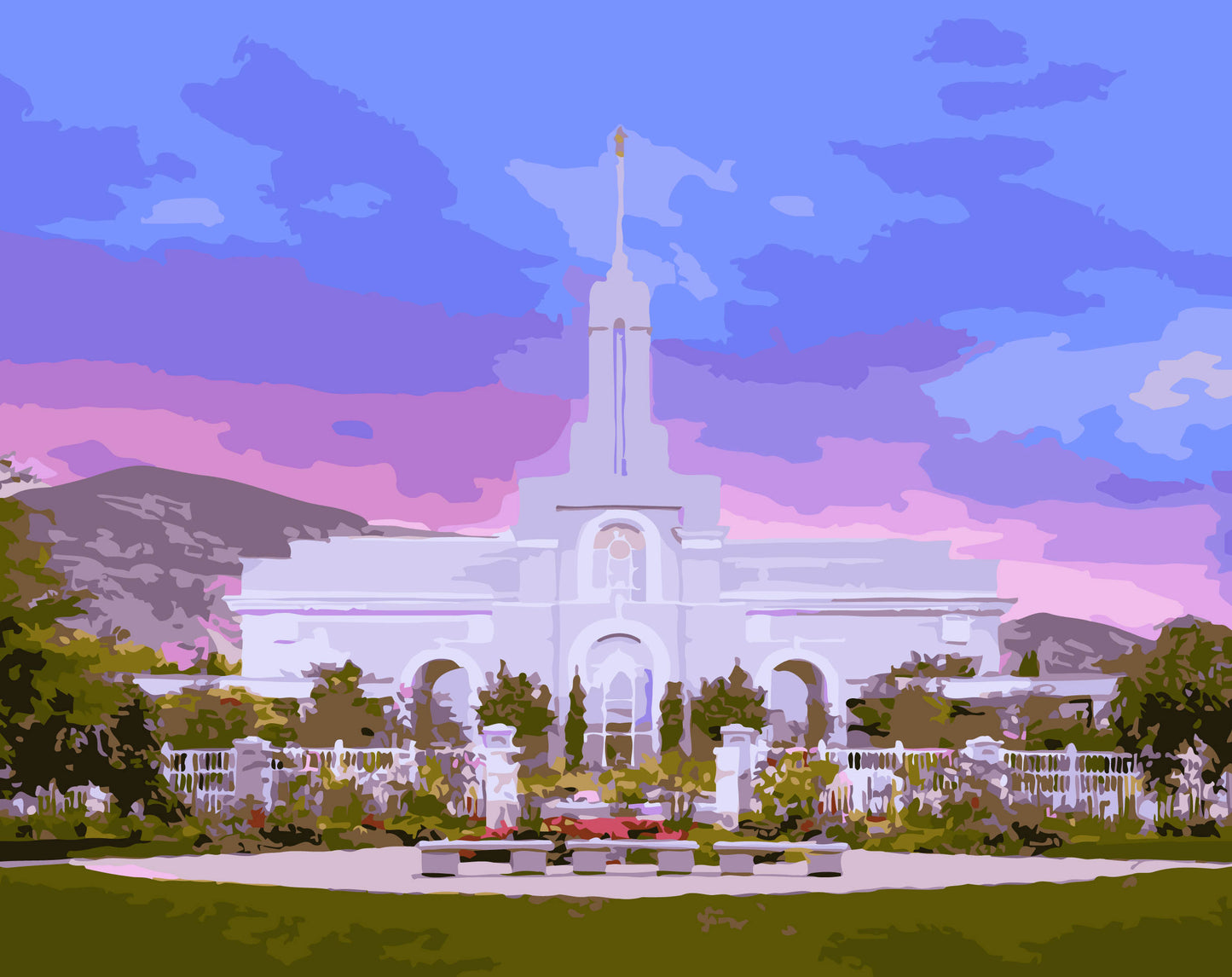 Mt. Timpanogos Utah Temple Paint By Numbers Kit