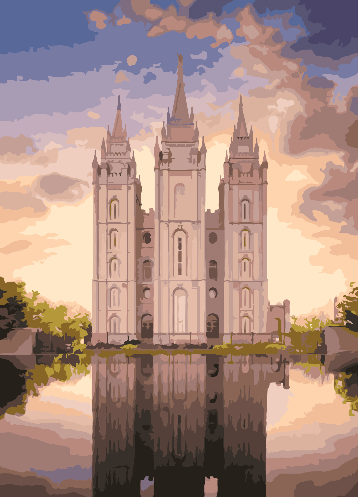 Paint for Saints Salt Lake City Reflections Paint By Numbers Kit