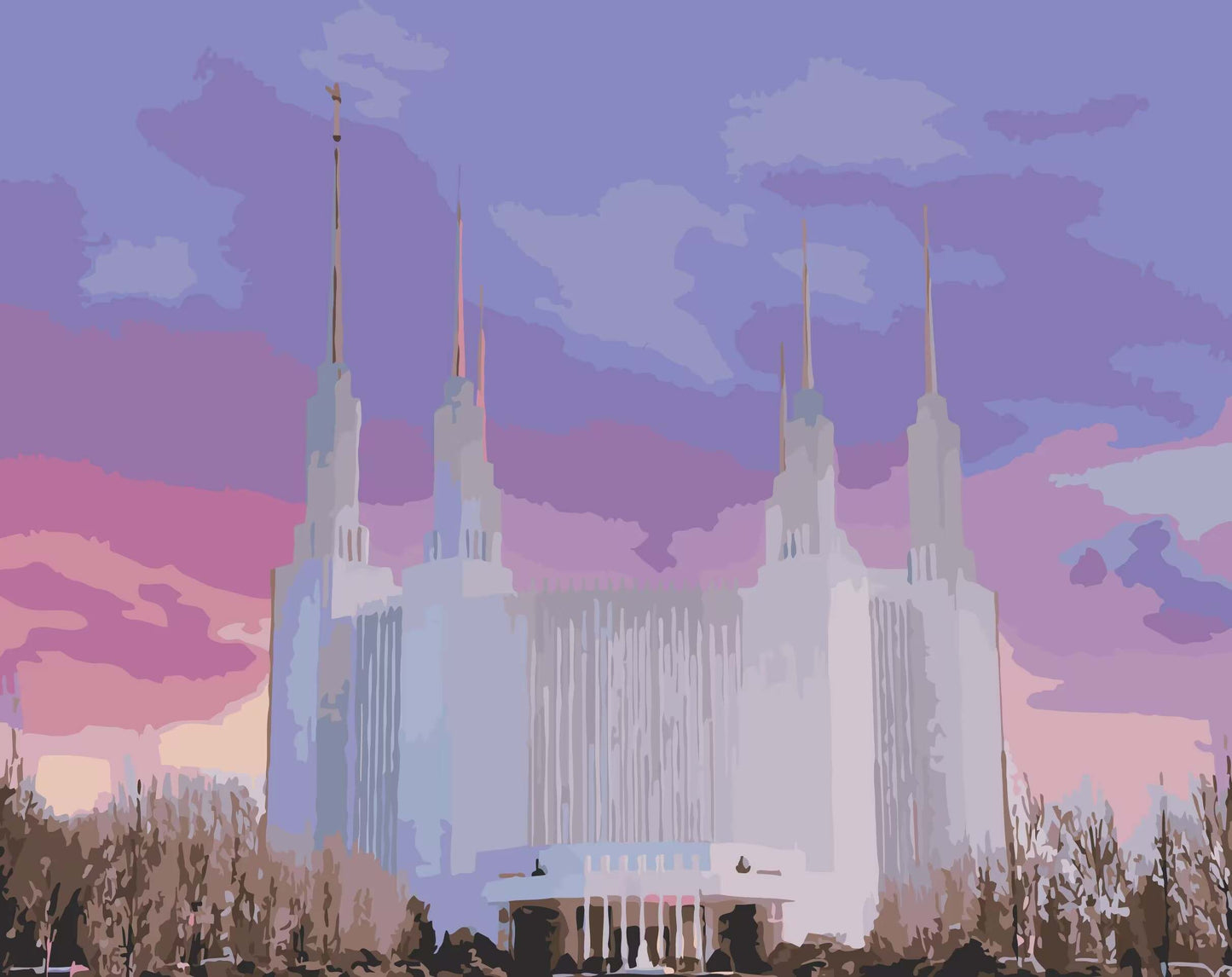 Washington D.C. Temple Paint By Numbers Kit