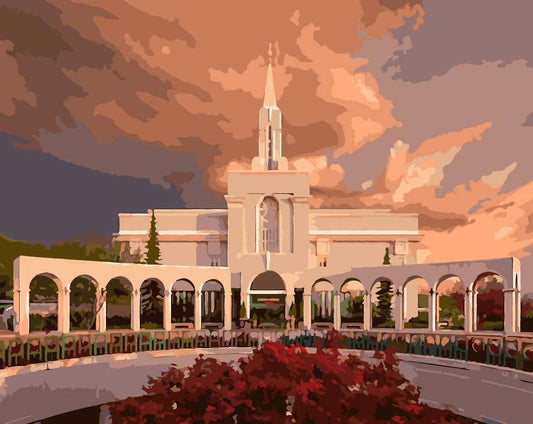 Bountiful, Utah Temple Paint By Numbers - Psaints