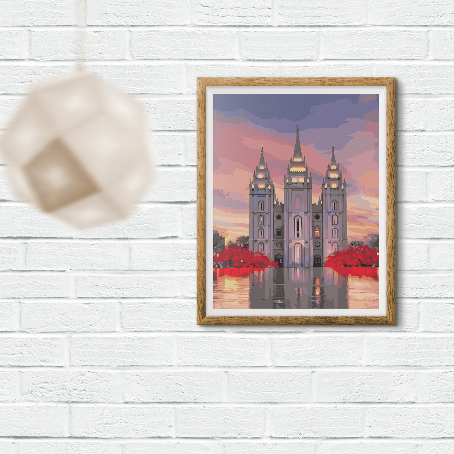 Salt Lake City Sunset LDS Temple Paint by Numbers Kits