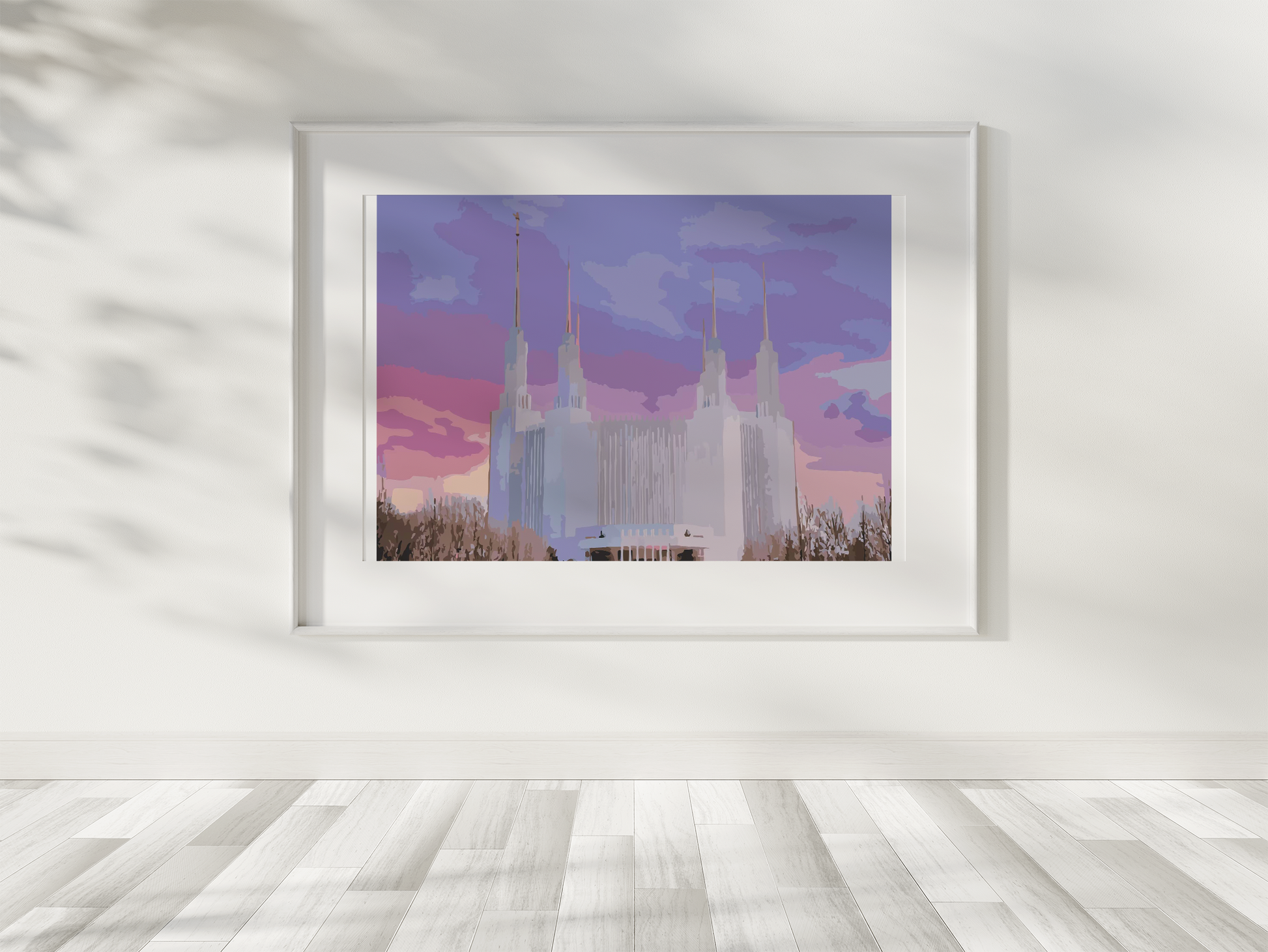 Paint for Saints Vernal Utah Sunset LDS Temple Paint by Numbers Kit