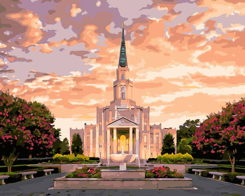 Houston Temple Paint By Numbers - Psaints