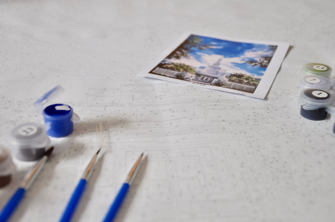 Fresno, California Temple Paint By Numbers - Psaints