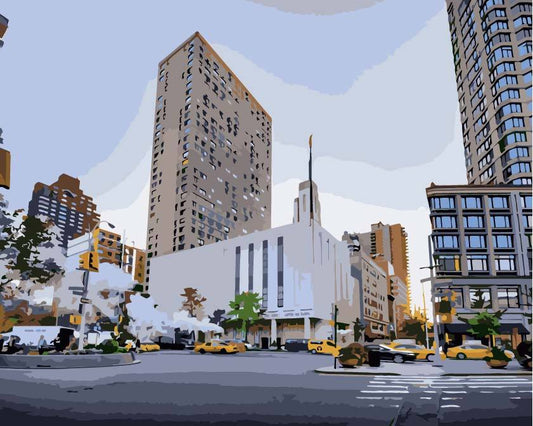 Manhattan, New York Temple Paint By Numbers - Psaints
