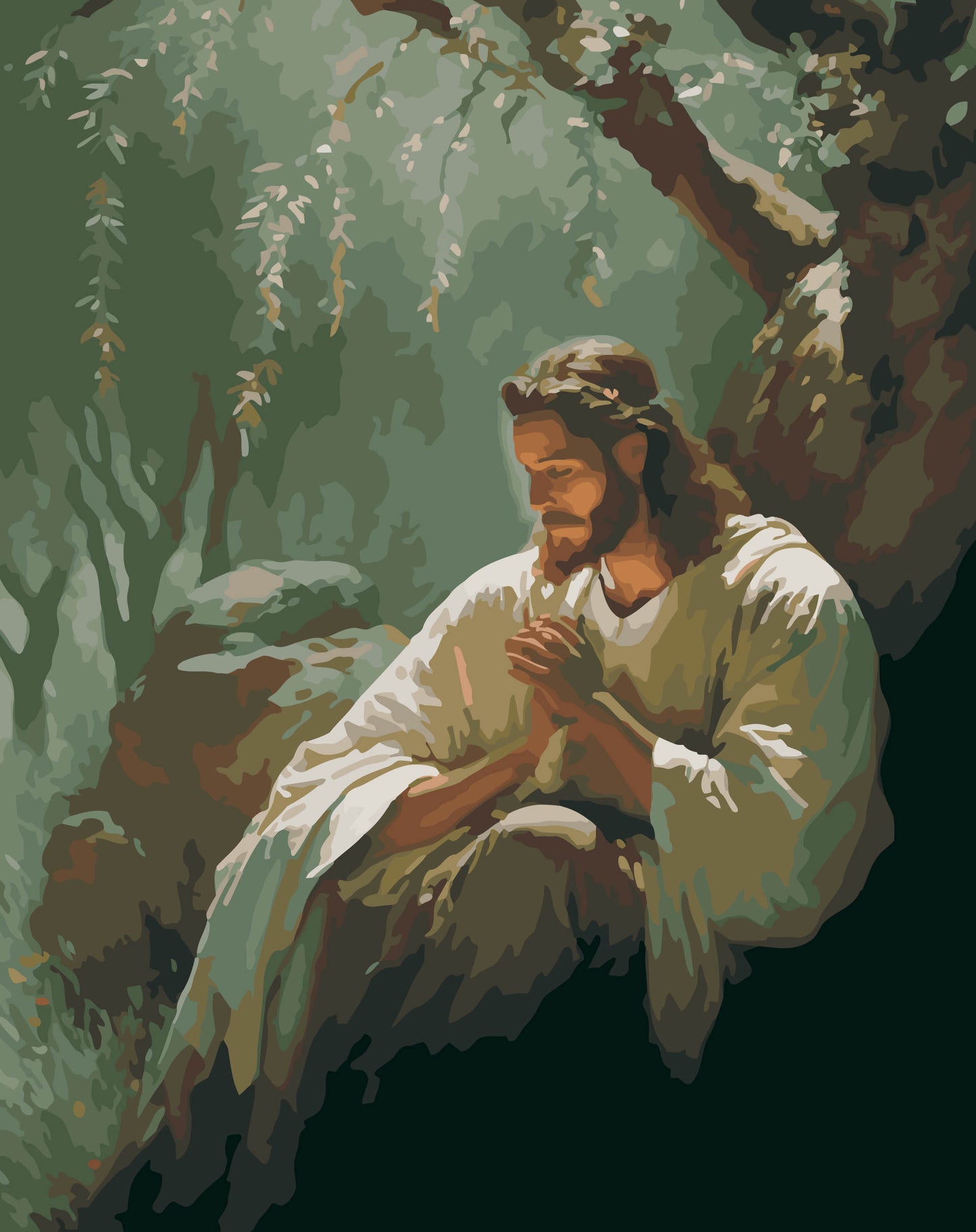 Christ at Gethsemane Paint-By-Numbers Kit