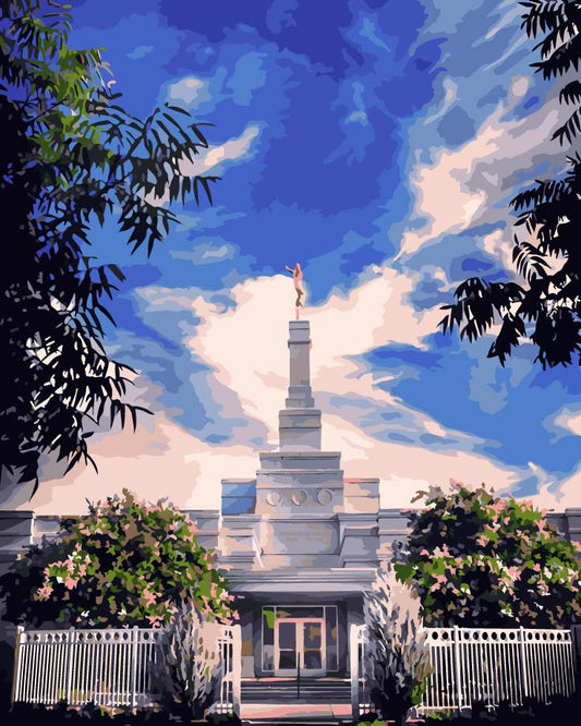 Fresno, California Temple Paint By Numbers - Psaints