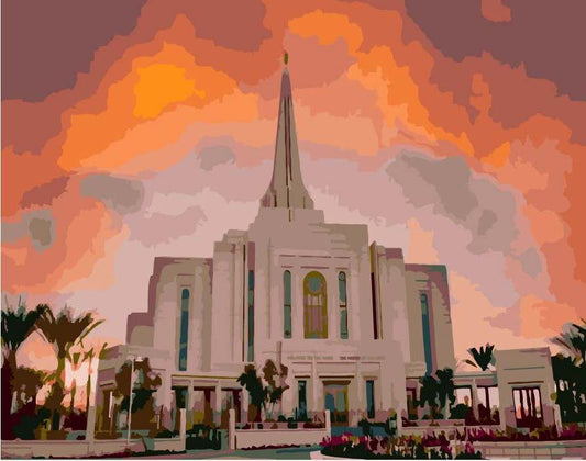 Gilbert Arizona Temple Paint By Numbers Kit