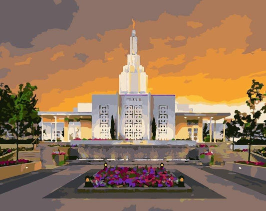 Paint for Saints Idaho Falls Temple Paint By Numbers Kit