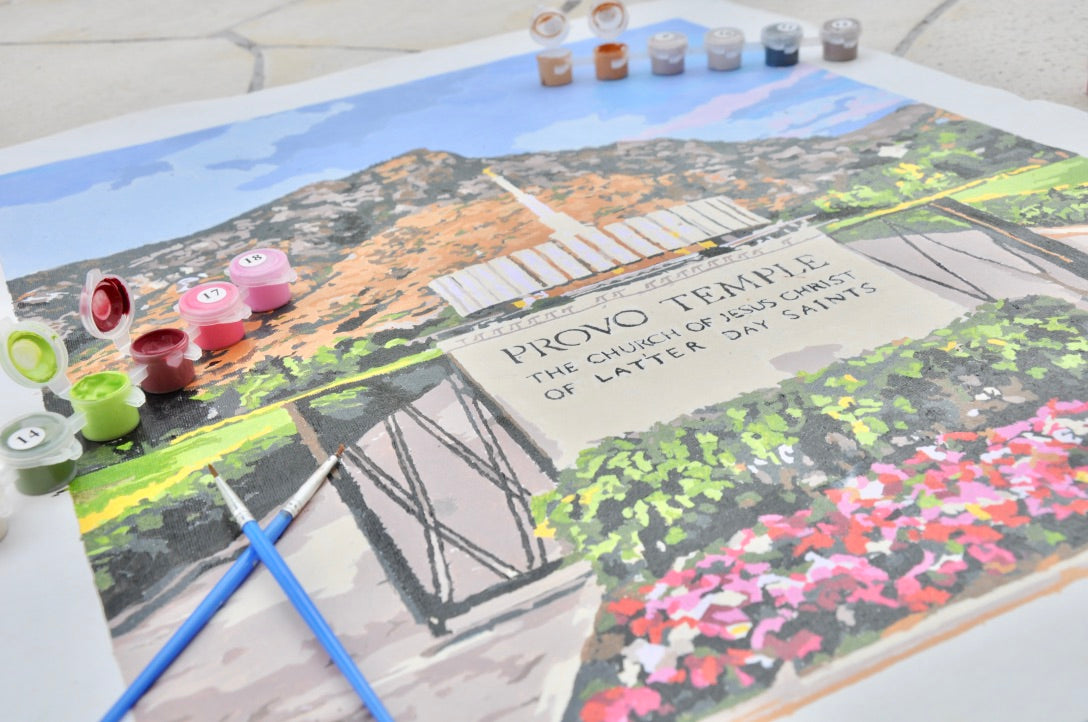 Paint for Saints Provo Temple Paint By Numbers Kit