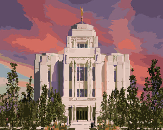 Meridian, Idaho LDS Temple Paint By Numbers Kit