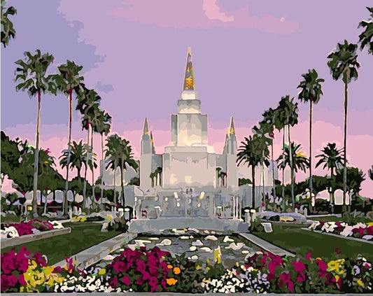 Oakland California Temple Paint By Numbers Kit