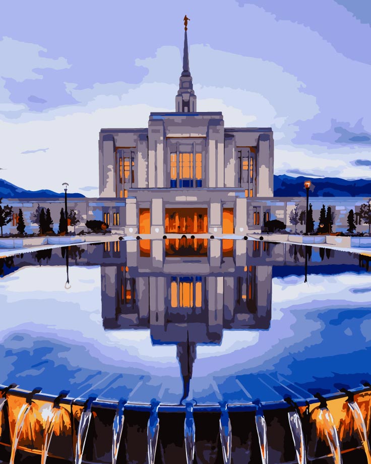 Ogden Temple Paint By Numbers - Psaints