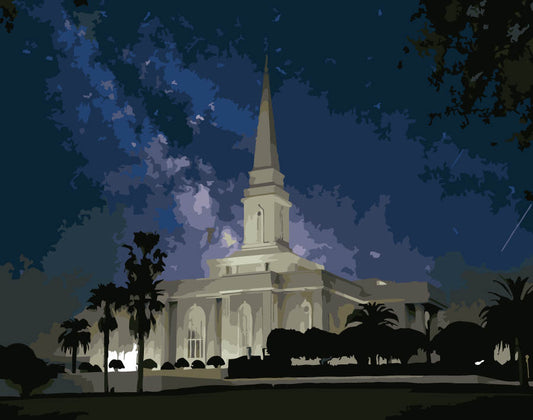 Orlando Florida LDS Temple Paint By Numbers Kit