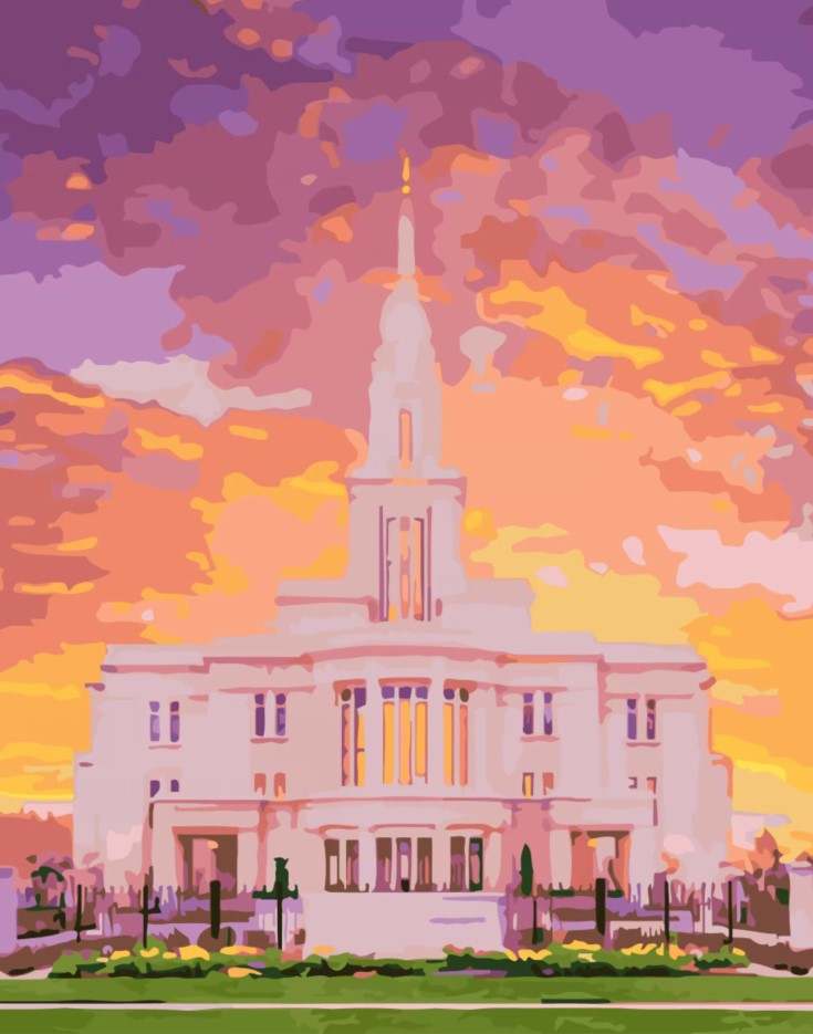 Payson Utah Temple Paint By Numbers Kit