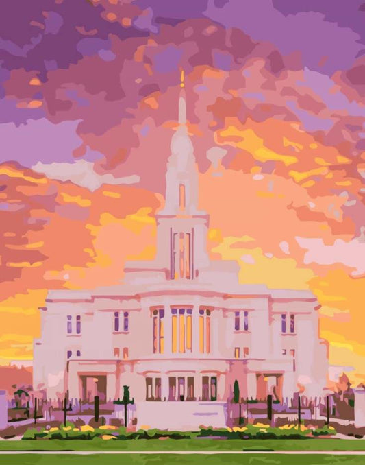 Payson Utah Temple Paint By Numbers Kit