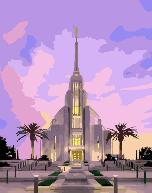 Rome, Italy LDS Temple Paint By Numbers Kit