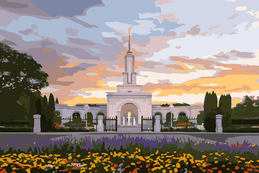 Sacramento, California Temple Paint By Numbers Kit