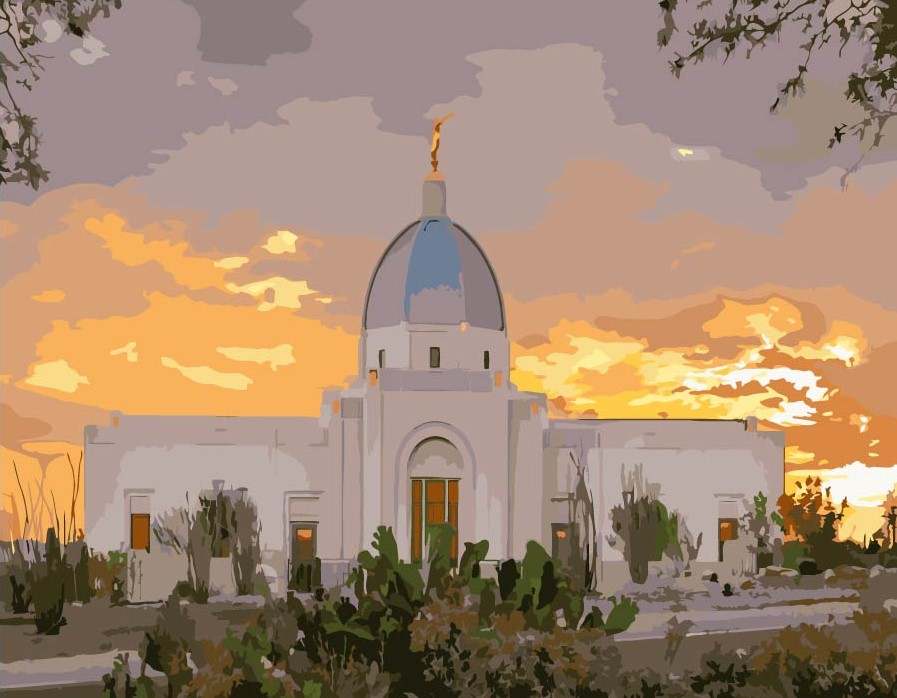 Tucson Arizona Temple Paint By Numbers Kit