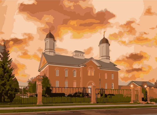 Vernal Utah Sunset LDS Temple Paint by Numbers Kit