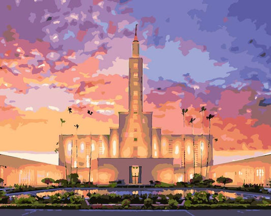 Los Angeles Temple Paint By Numbers - Psaints
