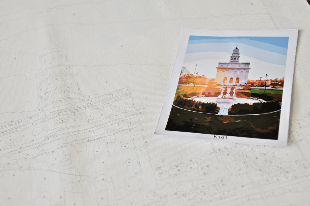 Nauvoo Temple Paint By Numbers Psaints